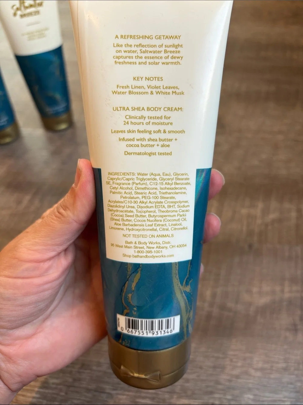 Bath & Body Works Saltwater Breeze Ultra Shea Body Cream 8oz Lot of 4
